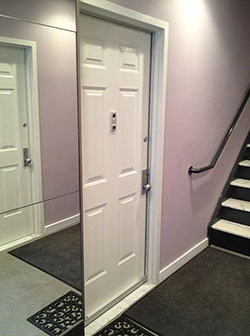 Brushed Aluminum  Door Treatments