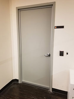 Brushed Aluminum  Door Treatments